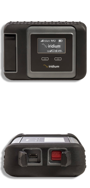 Iridium GO! image, front and side view