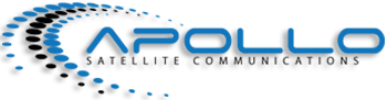 Apollo SatCom Logo on left side of footer