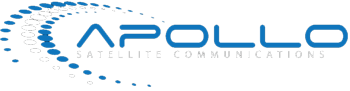 Apollo SatCom Logo in the fixed navigation at top of page